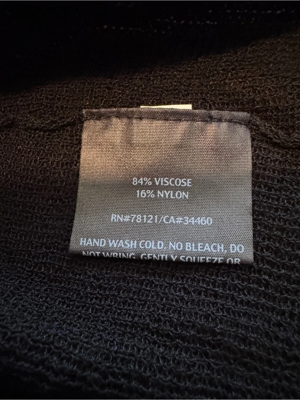 Eileen Fisher Cropped Viscose Knit Open Cardigan Shawl Front EUC Plus 1X Black